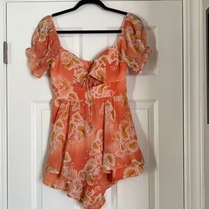 Floral Peach Jumpsuit